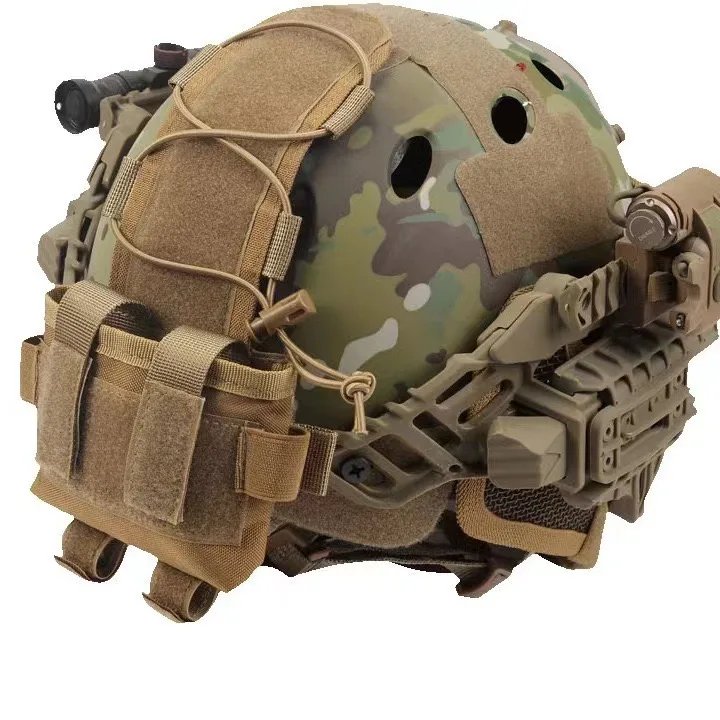 Tactical Helmet Pouch Battery Box Counterweight Pouch Remote Battery Helmet Accessory Storage Bag with Hook Loop for Fast Helmet