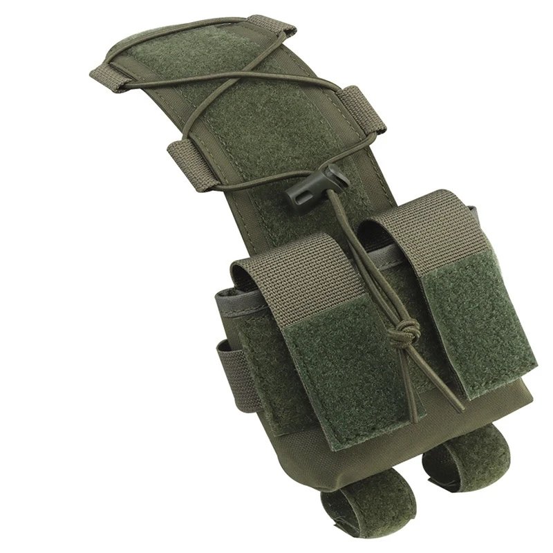 Tactical Helmet Pouch Battery Box Counterweight Pouch Remote Battery Helmet Accessory Storage Bag with Hook Loop for Fast Helmet