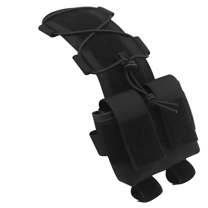 Tactical Helmet Pouch Battery Box Counterweight Pouch Remote Battery Helmet Accessory Storage Bag with Hook Loop for Fast Helmet