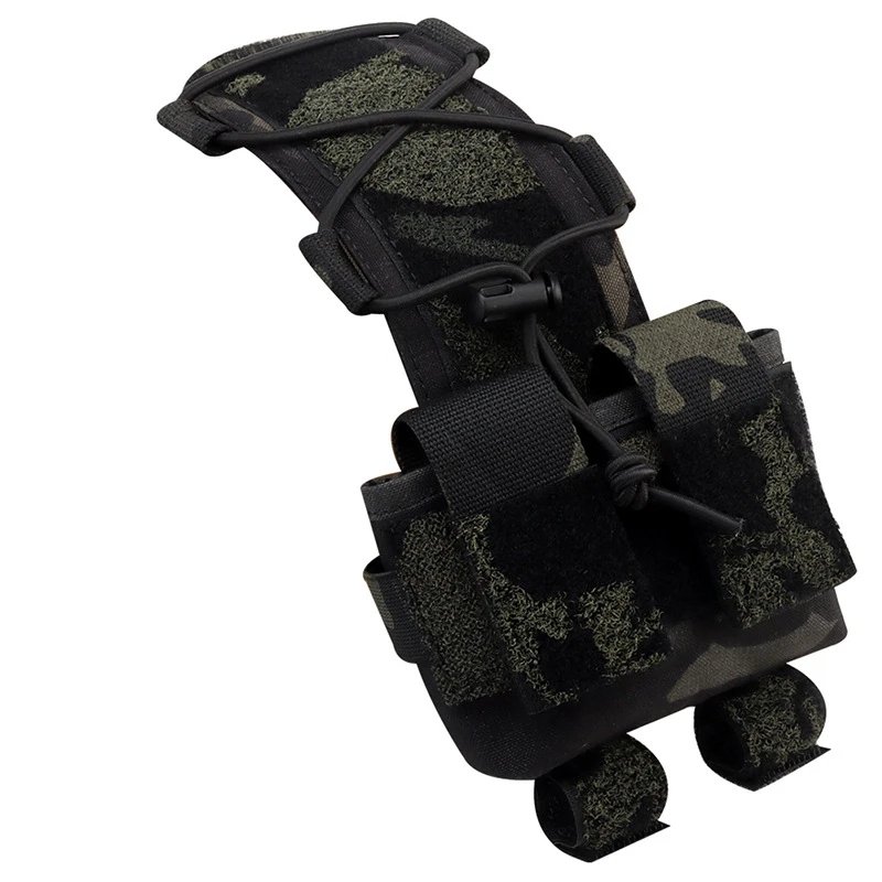 Tactical Helmet Pouch Battery Box Counterweight Pouch Remote Battery Helmet Accessory Storage Bag with Hook Loop for Fast Helmet