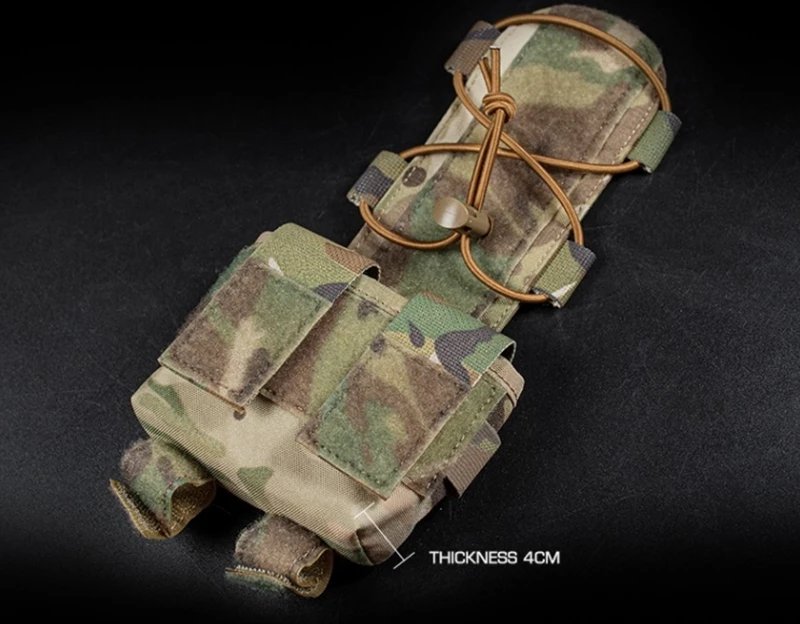 Tactical Helmet Pouch Battery Box Counterweight Pouch Remote Battery Helmet Accessory Storage Bag with Hook Loop for Fast Helmet
