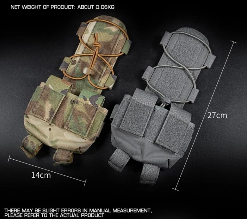 Tactical Helmet Pouch Battery Box Counterweight Pouch Remote Battery Helmet Accessory Storage Bag with Hook Loop for Fast Helmet