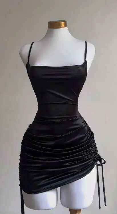 high sense lace-up sexy dress