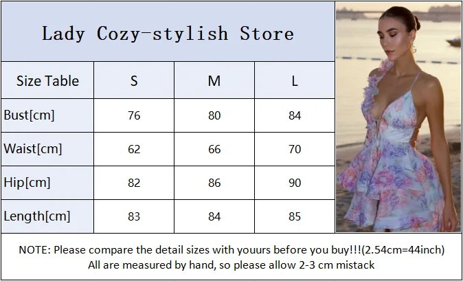 Sexy Flare Sleeve V Neck Printed Mini Dress Fashion Pleated A-line High Waist Gown New Lady Summer Evening Party Club Vestidos