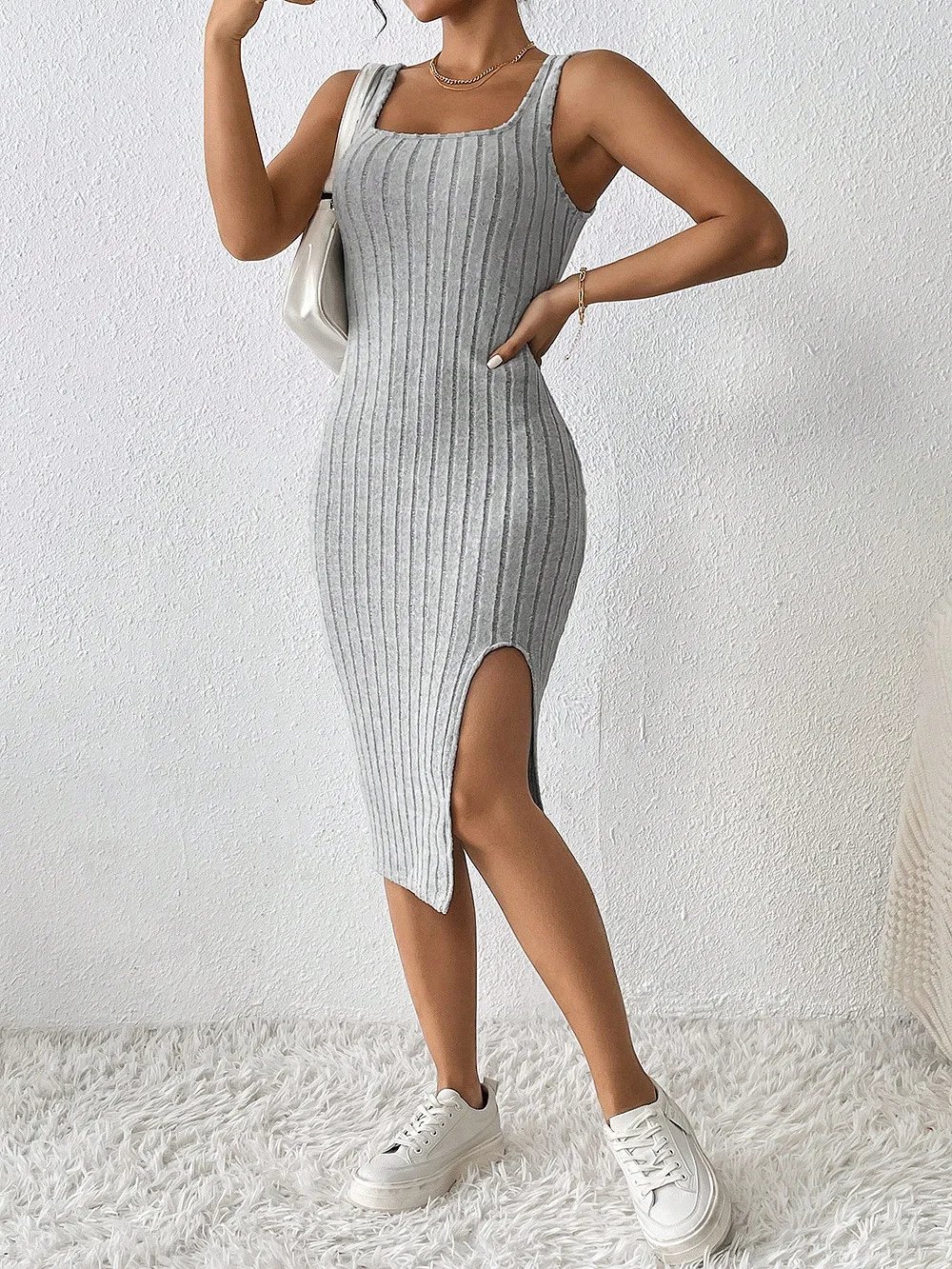 Women Summer Style Knitted Suspender Dress