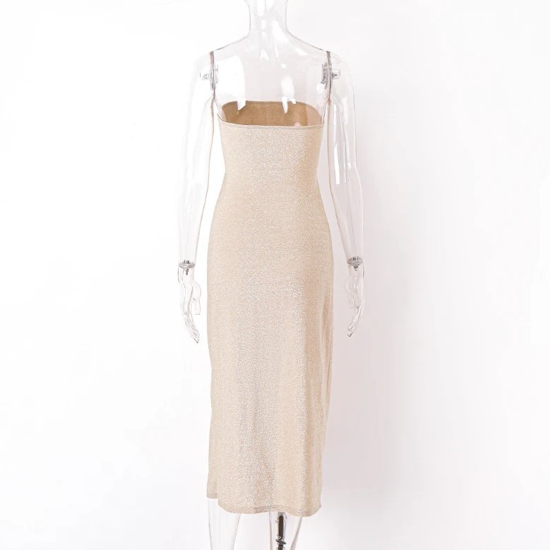 WhereMery Sexy Sleeveless Slit Dress Hollow Out Elegant Skinny Women Long Dresses Summer 2024 Fashion Ladies Party Club Vestidos