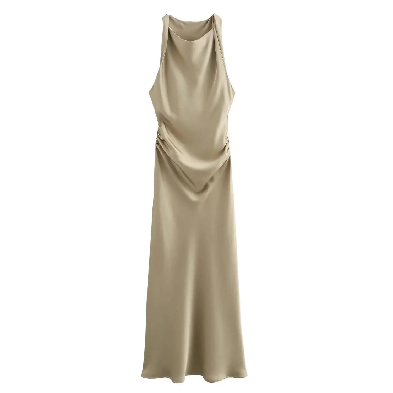 TRAF Satin Long Dresses for Women 2024 Summer Slip Midi Dress Woman Sexy Evening Party Dress Sleeveless Female Elegant Dresses TRAF Satin Long Dresses for Women 2024 Summer Slip Midi Dress Woman Sexy Evening Party Dress Sleeveless Female Elegant Dresses