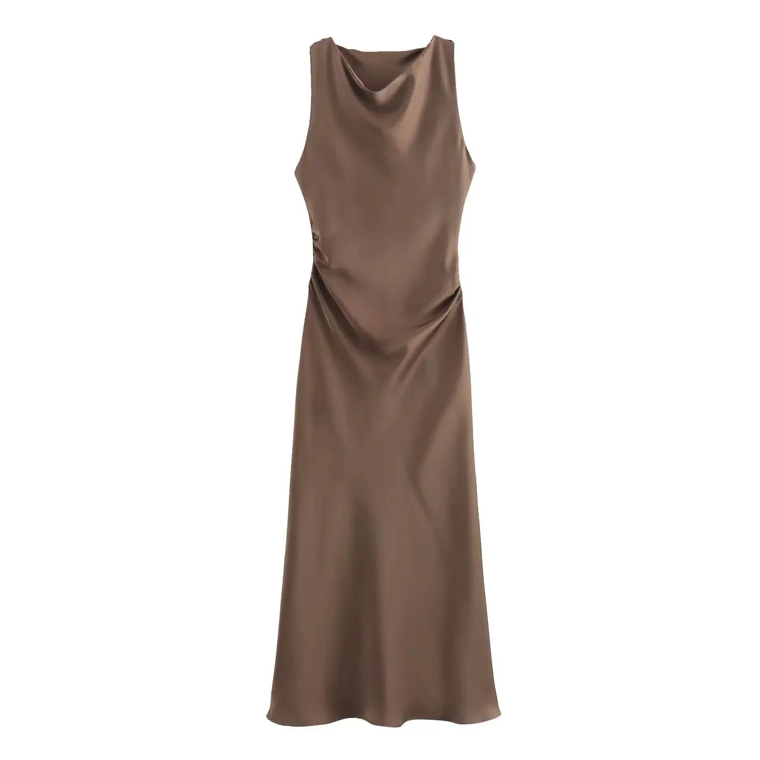 TRAF Satin Long Dresses for Women 2024 Summer Slip Midi Dress Woman Sexy Evening Party Dress Sleeveless Female Elegant Dresses TRAF Satin Long Dresses for Women 2024 Summer Slip Midi Dress Woman Sexy Evening Party Dress Sleeveless Female Elegant Dresses