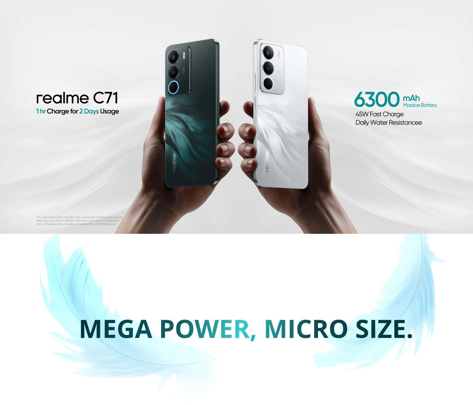 realme C71 Smartphone 6300mAh Battery 45W SUPERVOOC Charge 50MP AI Camera 120Hz Display IP64 AI Engine 256GB NFC Russian Version