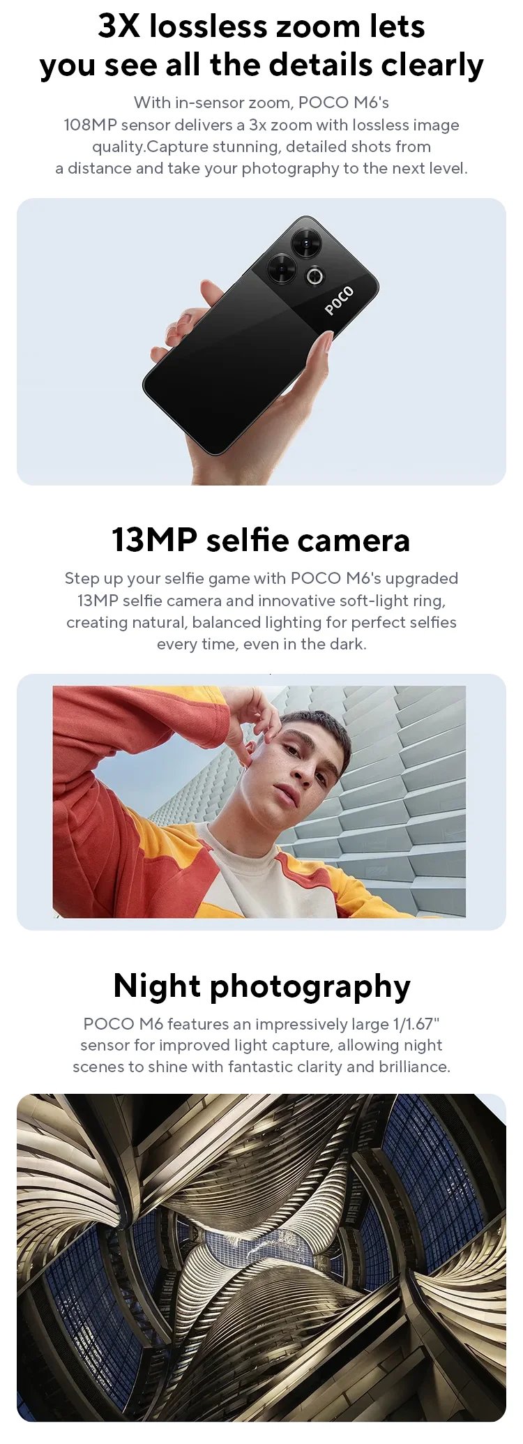 POCO M6 Global Version Smartphone 128GB / 256GB MediaTek Helio G91 Ultra 6.79'' 90Hz Display 33W Fast Charging 5030mAh 108MP NFC