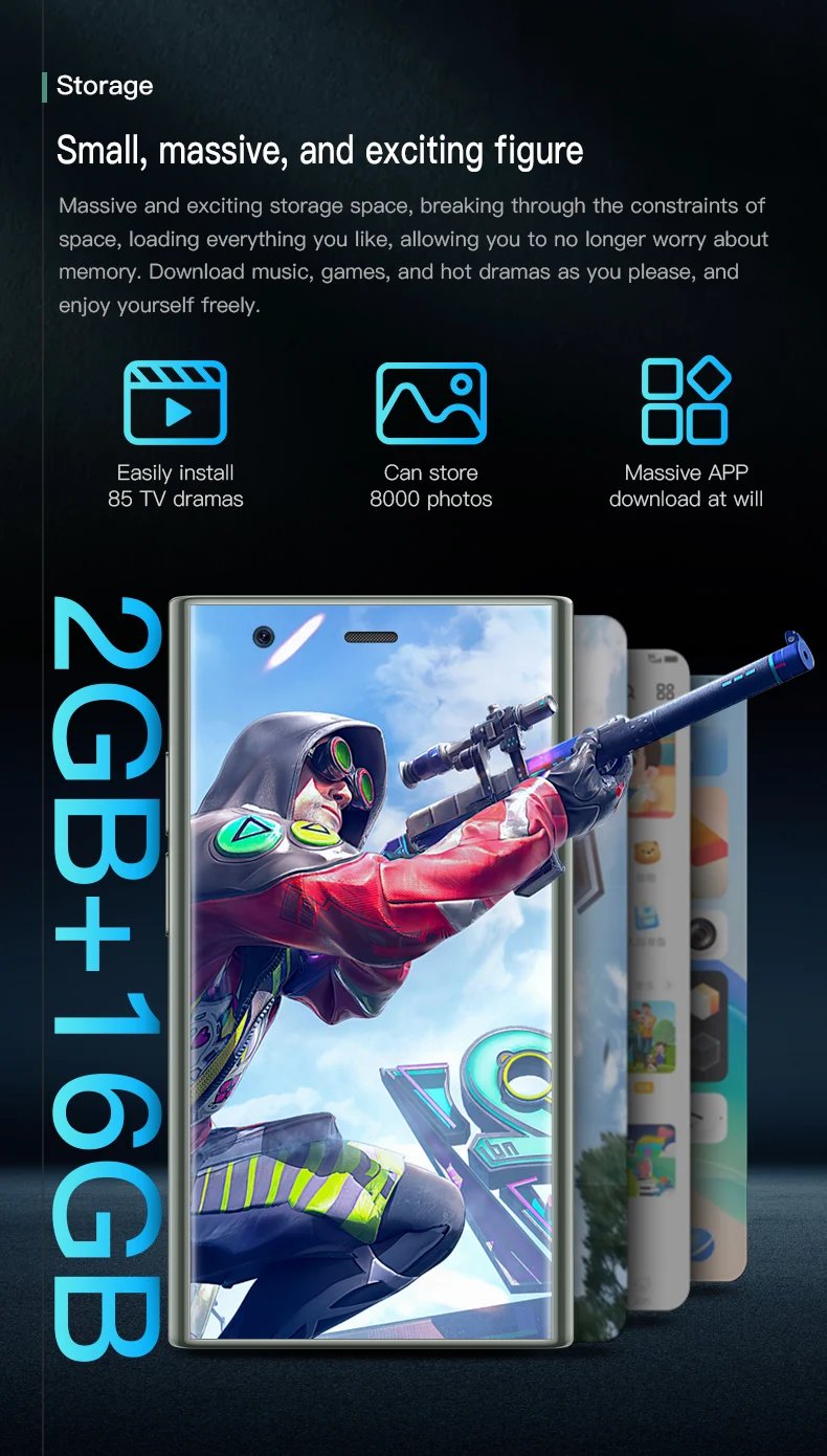 SOYES S23 Pro Smartphone 3.0-inch Mini Phone 3G Network Supports WIFI Bluetooth 2GB+16GB Memory Android Smartphone