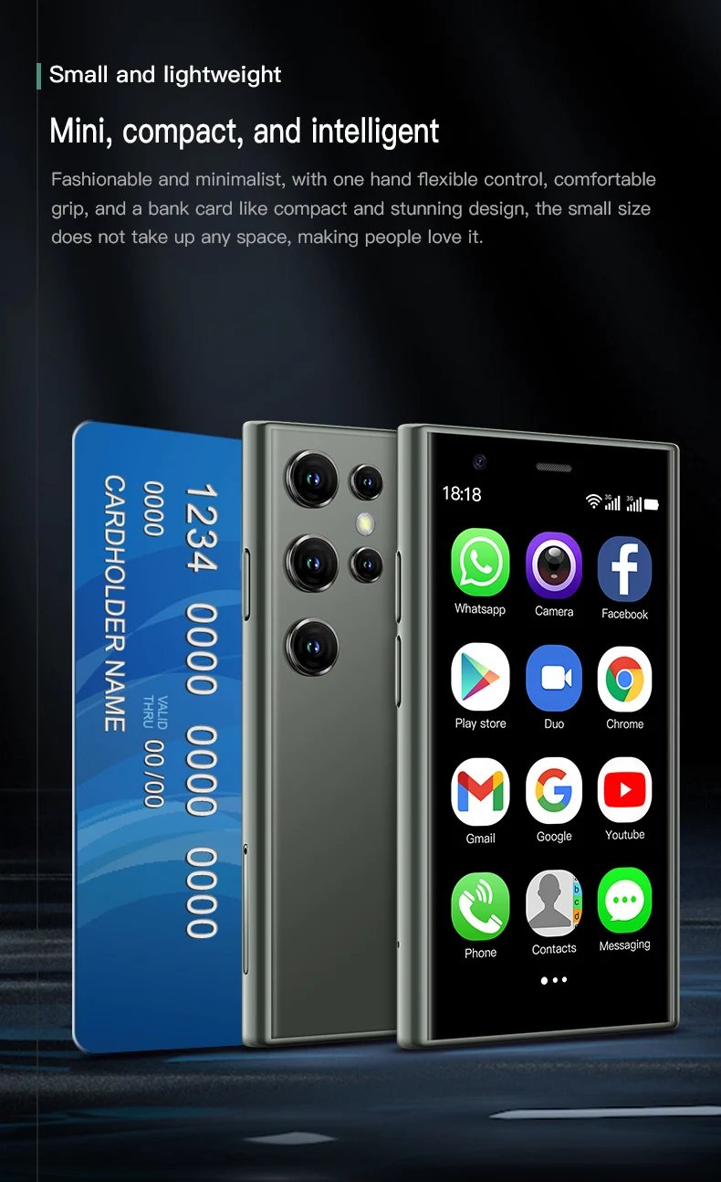 SOYES S23 Pro Smartphone 3.0-inch Mini Phone 3G Network Supports WIFI Bluetooth 2GB+16GB Memory Android Smartphone