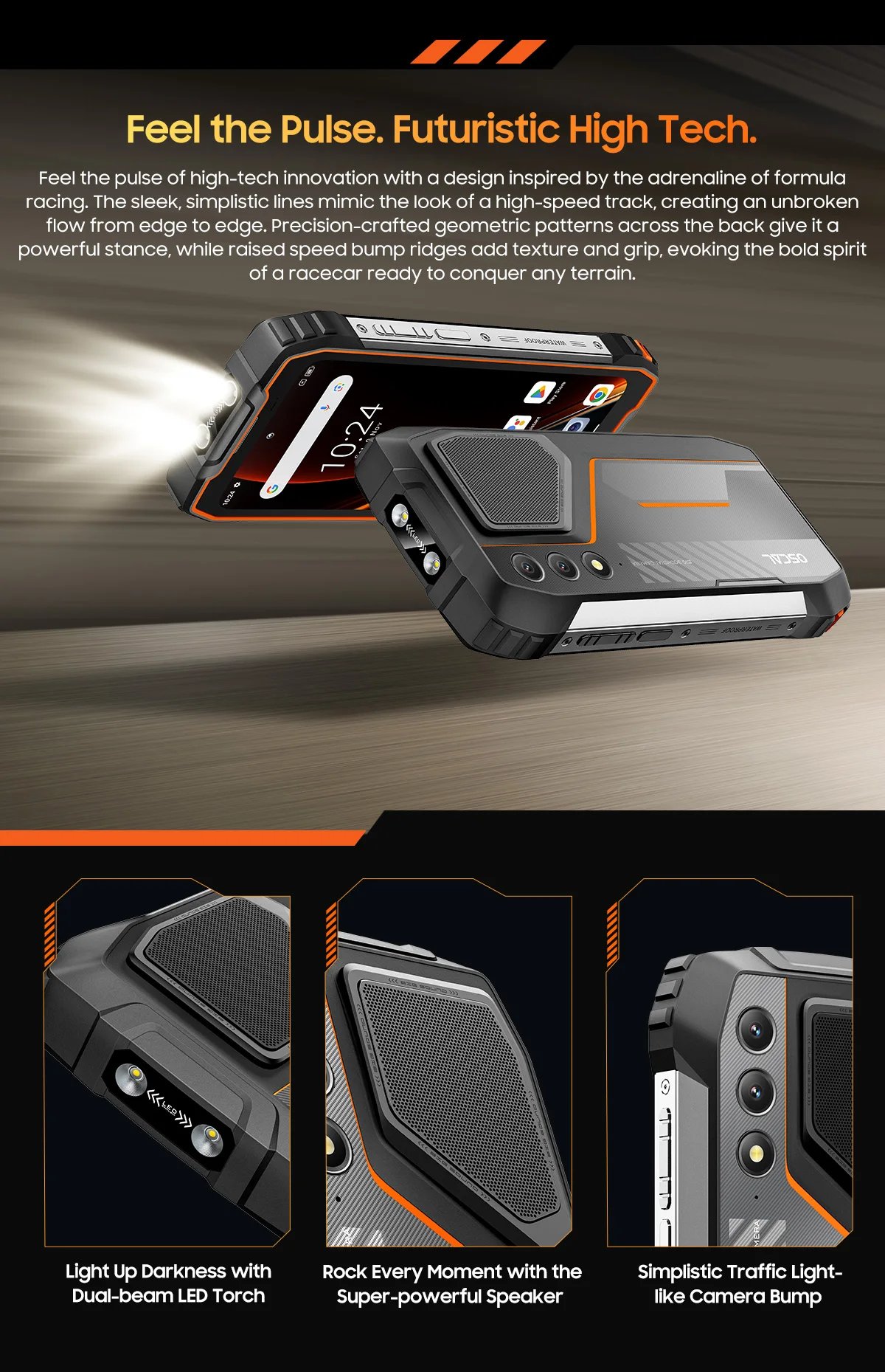 [World Premiere ]Blackview OSCAL PILOT 1 Rugged Phone, 6GB 256GB Smartphone, 6.67'' HD+Display Mobile Phone With 15000mAh, NFC