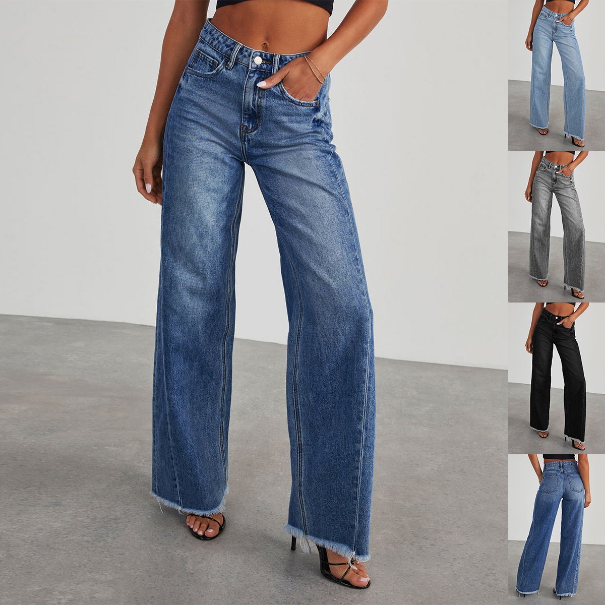 Comfortable Slim Fit Straight Wide-leg Pants