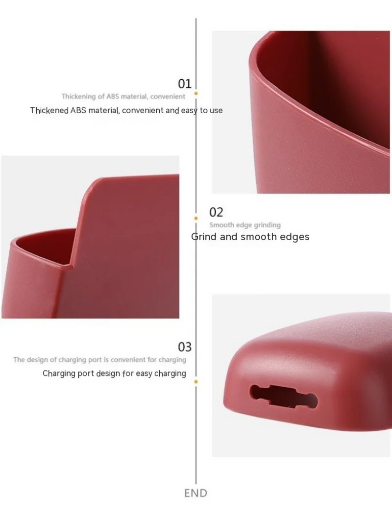 Wall Mounted Storage Box Mobile Phone Plug Holder Stand Rack Remote Control Storage Organizer Case For Air Conditioner TV