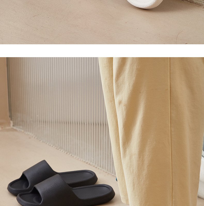 EVA Men Sandals Flip Flops Man Slippers Solid Color Simple Non-slip Soft Sole Comfortable Shower Slippers Outdoor Couple Shoes