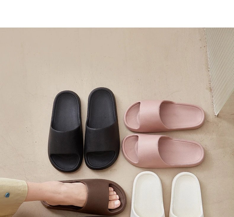 EVA Men Sandals Flip Flops Man Slippers Solid Color Simple Non-slip Soft Sole Comfortable Shower Slippers Outdoor Couple Shoes