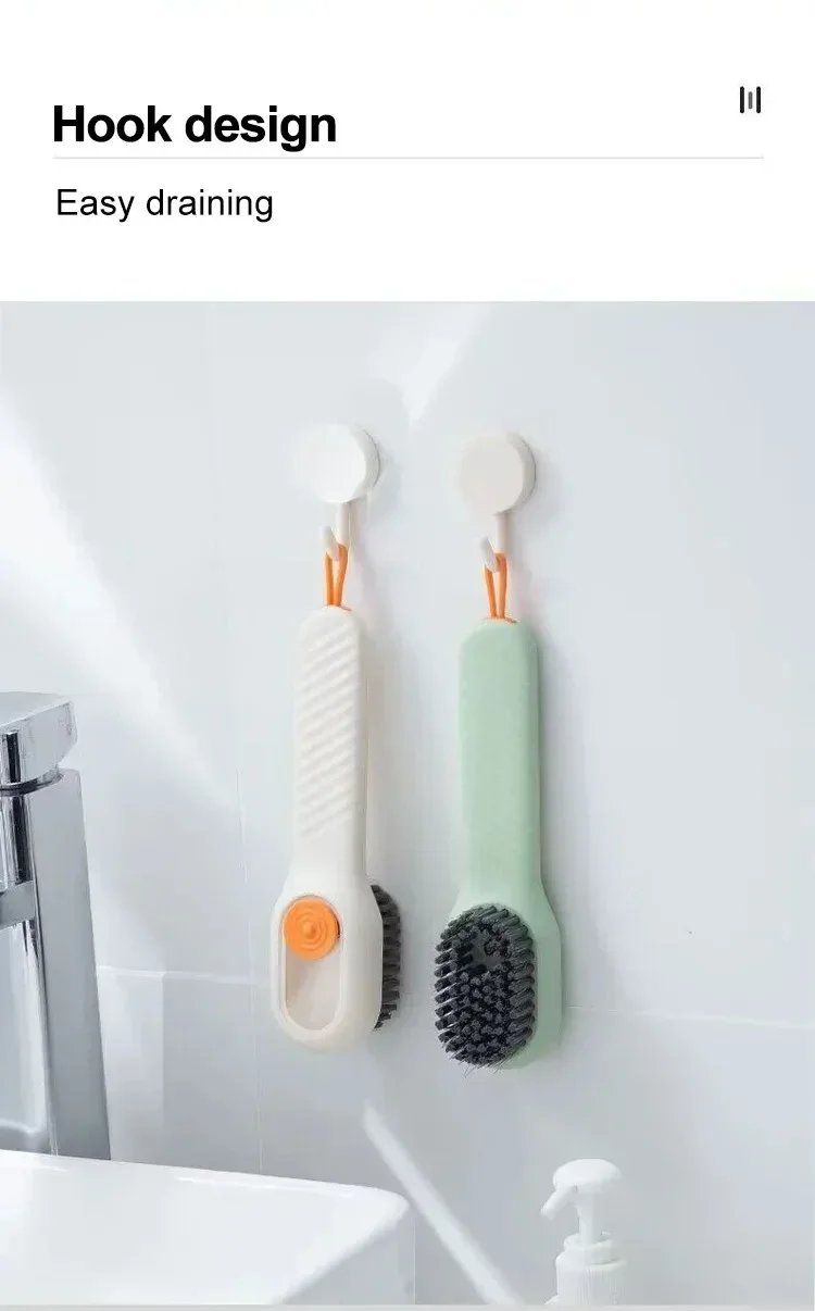 Multifunction Cleaning Shoe Brush Soft Automatic Liquid Shoe Brush Long Handle Liquid Clothes Brush Household Cleaning Tools