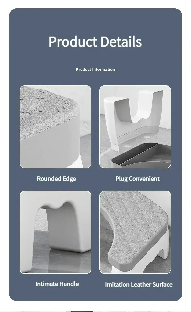 1PC Waterproof Squatty Potty Toilet Stool Toilet Foot Stool Squat Stool For Pregnant Woman Children Adult Old People