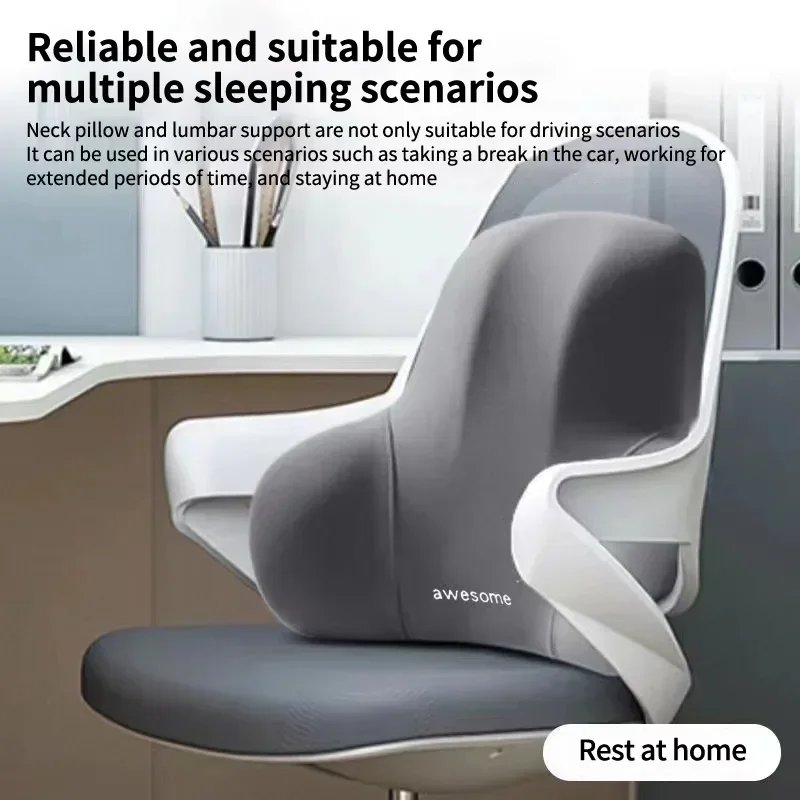 Memory Foam Lumbar Back Cushion for Car Office Gaming Chairs and Postpartum Waist Support Multi Functional Pain Relief Pillow Memory Foam Lumbar Back Cushion for Car Office Gaming Chairs and Postpartum Waist Support Multi Functional Pain Relief Pillow