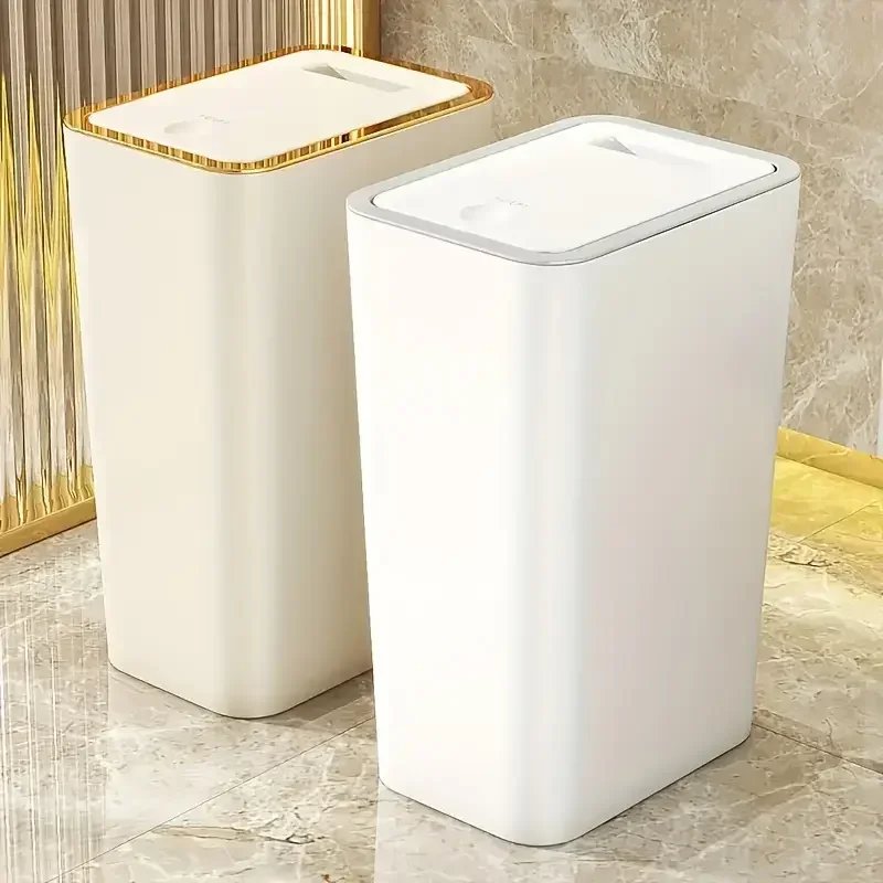 10L  One-Touch  Plastic Trash Can