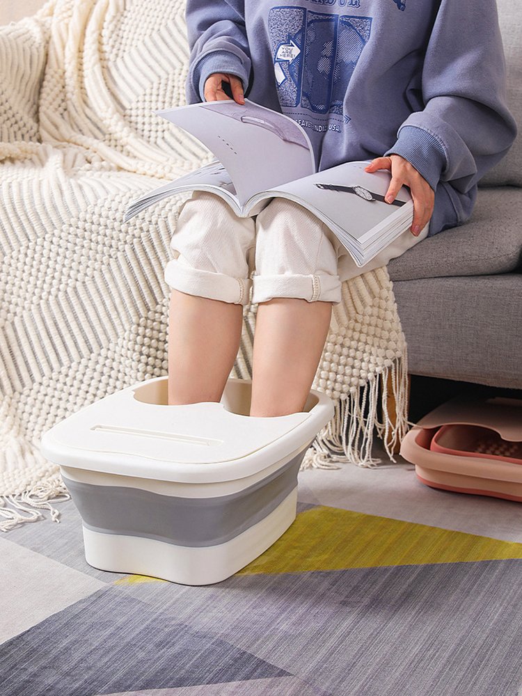 Foldable Footbath Massage Bucket Soaking Bucket Folding Basin Spa Foot Bath Bucket Household Sauna Bathtub Pedicure Bath Bathtub