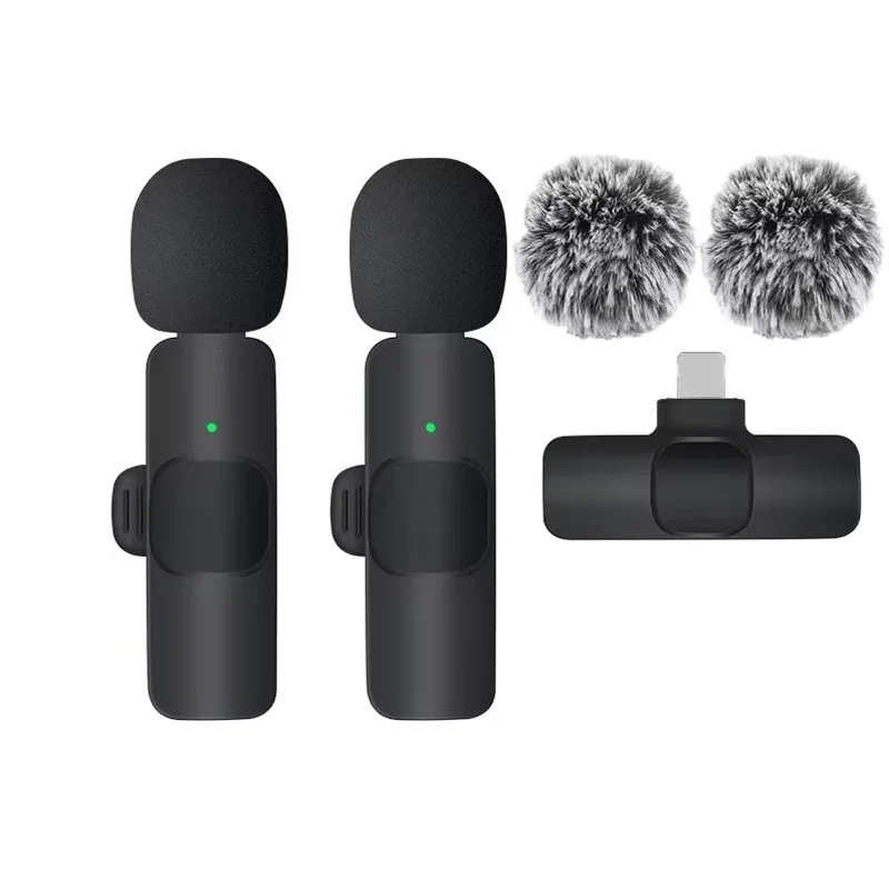 Basix Wireless Lavalier Microphone Audio Recording Mini Replaceable Windproof Wool Microphone for iPhone16 Shoot vlog YouTube Basix Wireless Lavalier Microphone Audio Recording Mini Replaceable Windproof Wool Microphone for iPhone16 Shoot vlog YouTube