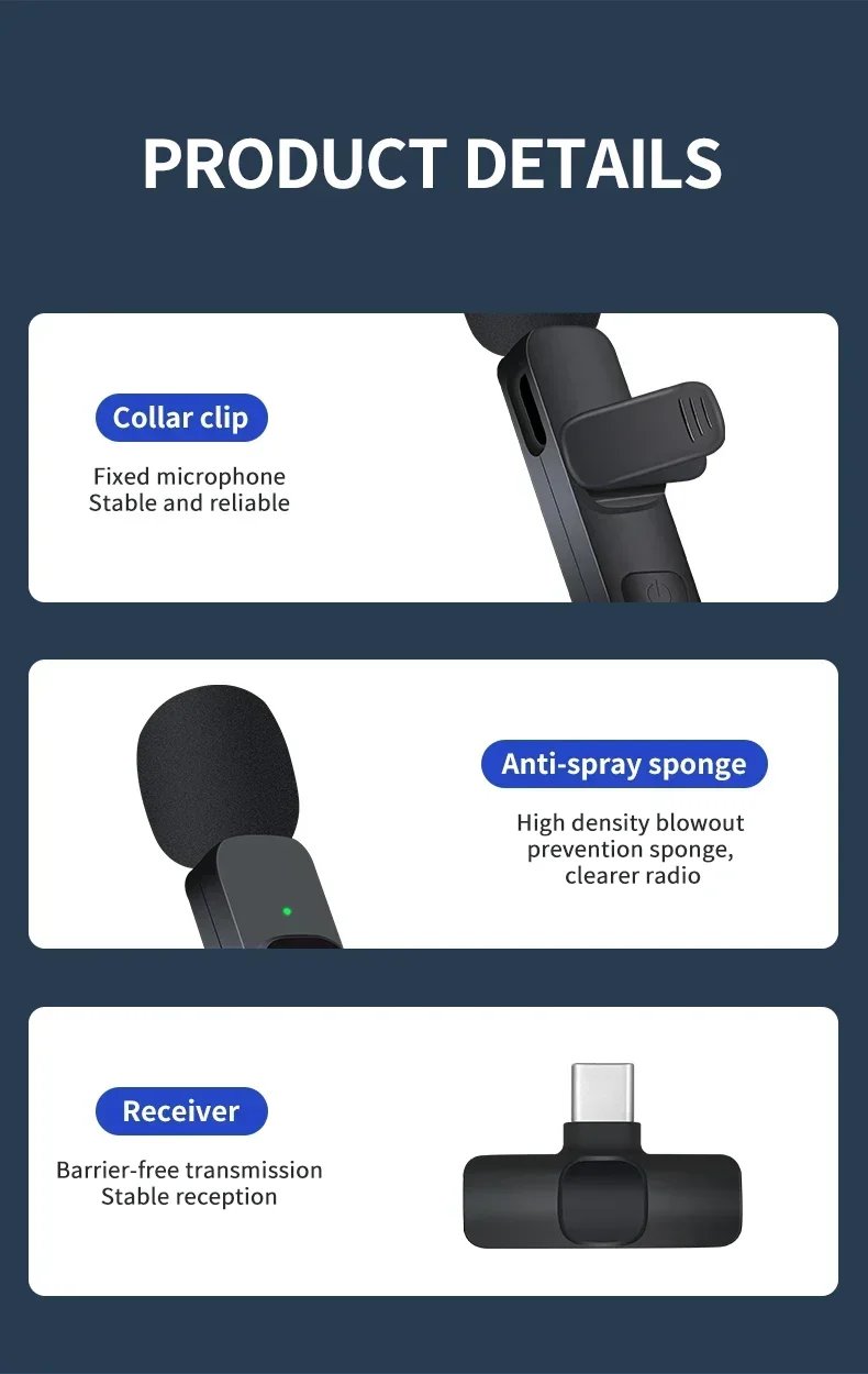 Basix Wireless Lavalier Microphone Audio Recording Mini Replaceable Windproof Wool Microphone for iPhone16 Shoot vlog YouTube Basix Wireless Lavalier Microphone Audio Recording Mini Replaceable Windproof Wool Microphone for iPhone16 Shoot vlog YouTube