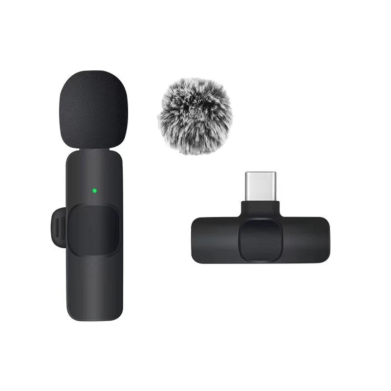 Basix Wireless Lavalier Microphone Audio Recording Mini Replaceable Windproof Wool Microphone for iPhone16 Shoot vlog YouTube Basix Wireless Lavalier Microphone Audio Recording Mini Replaceable Windproof Wool Microphone for iPhone16 Shoot vlog YouTube