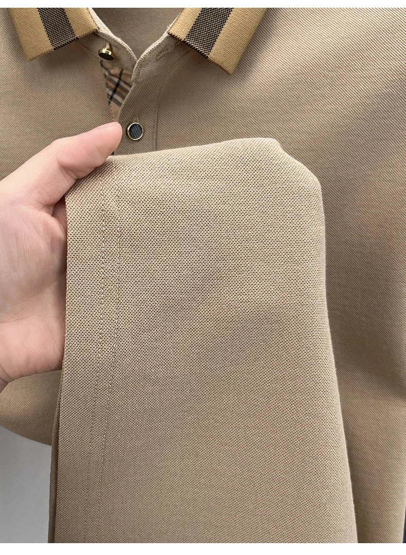 New men's fashionable short sleeved summer designer exquisite craftsmanship embroidery stand collar polo business casual T-shirt
