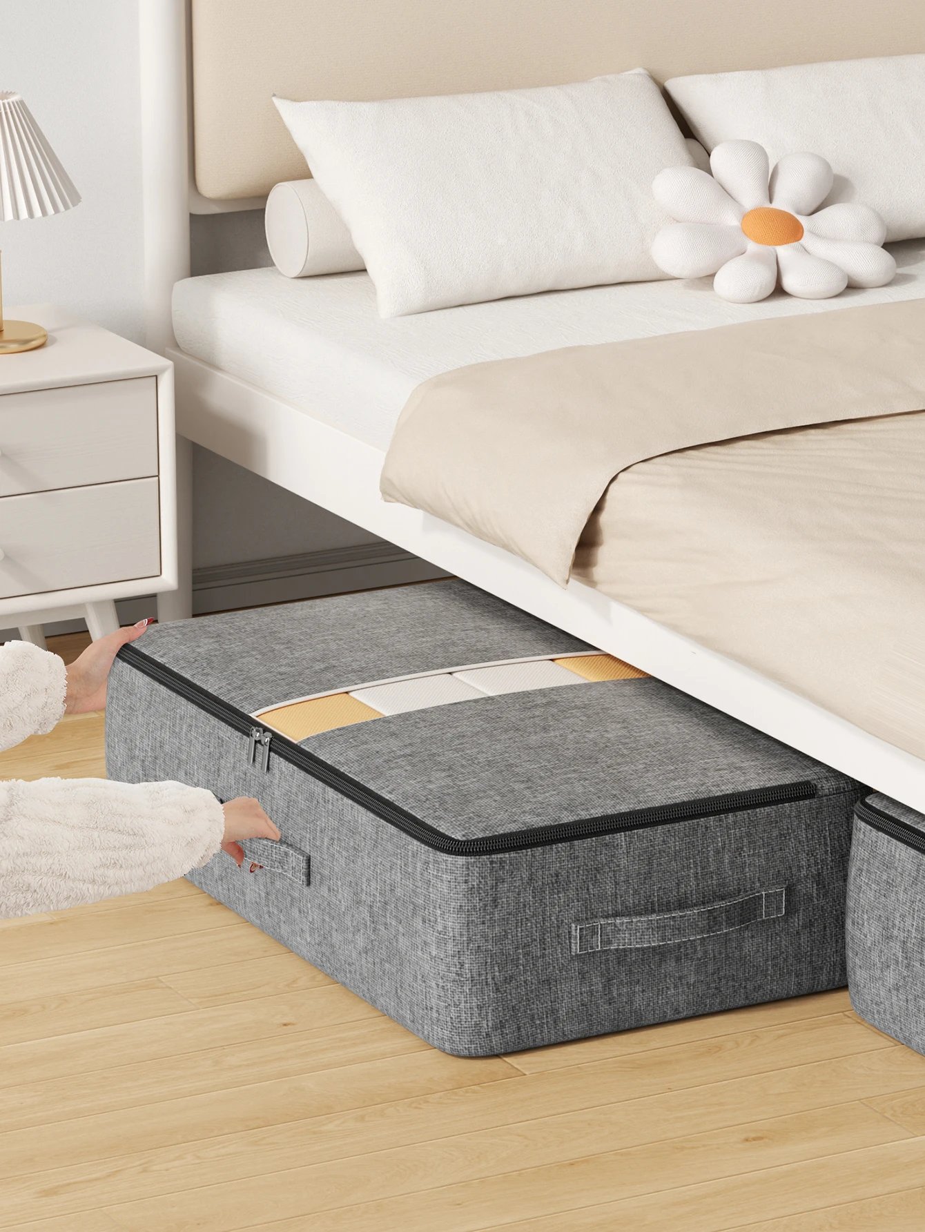 Extra-large capacity underbed clothing storage bag Quilt blanket storage bag Foldable pants coat storage bag Wardrobe organizer Extra-large capacity underbed clothing storage bag Quilt blanket storage bag Foldable pants coat storage bag Wardrobe organizer