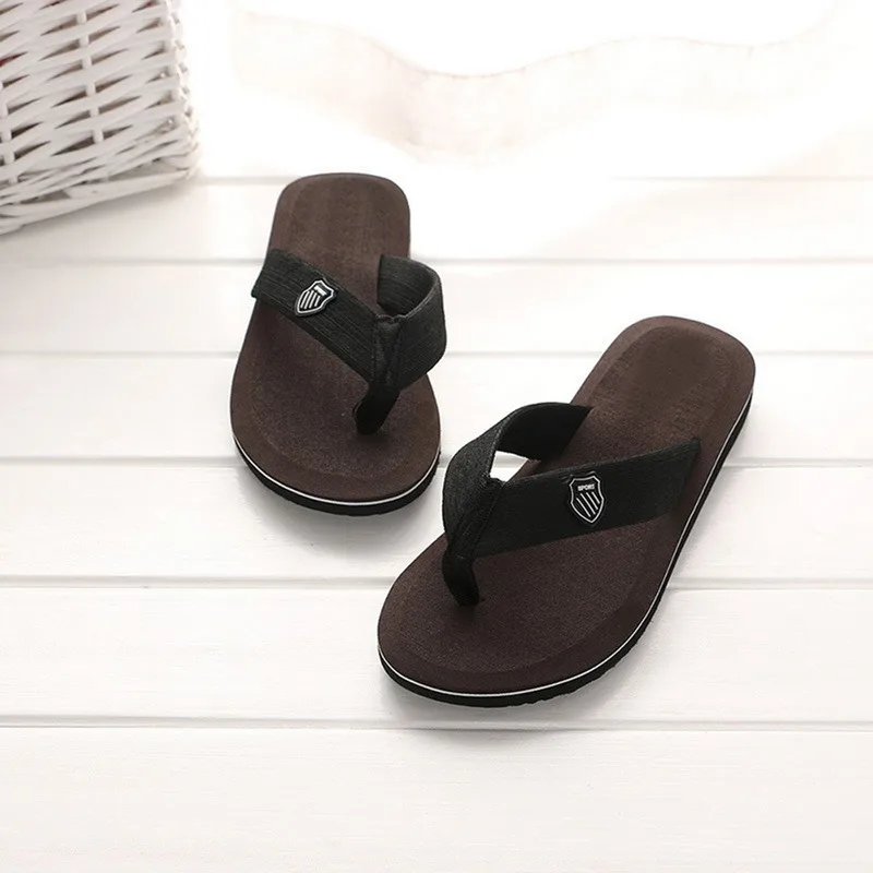 Casual Flip Flops For Men Slippers Beach Sandals Summer Non-Slip Flat Slides Men Slippers Indoor House Shoes Man Male Slipper