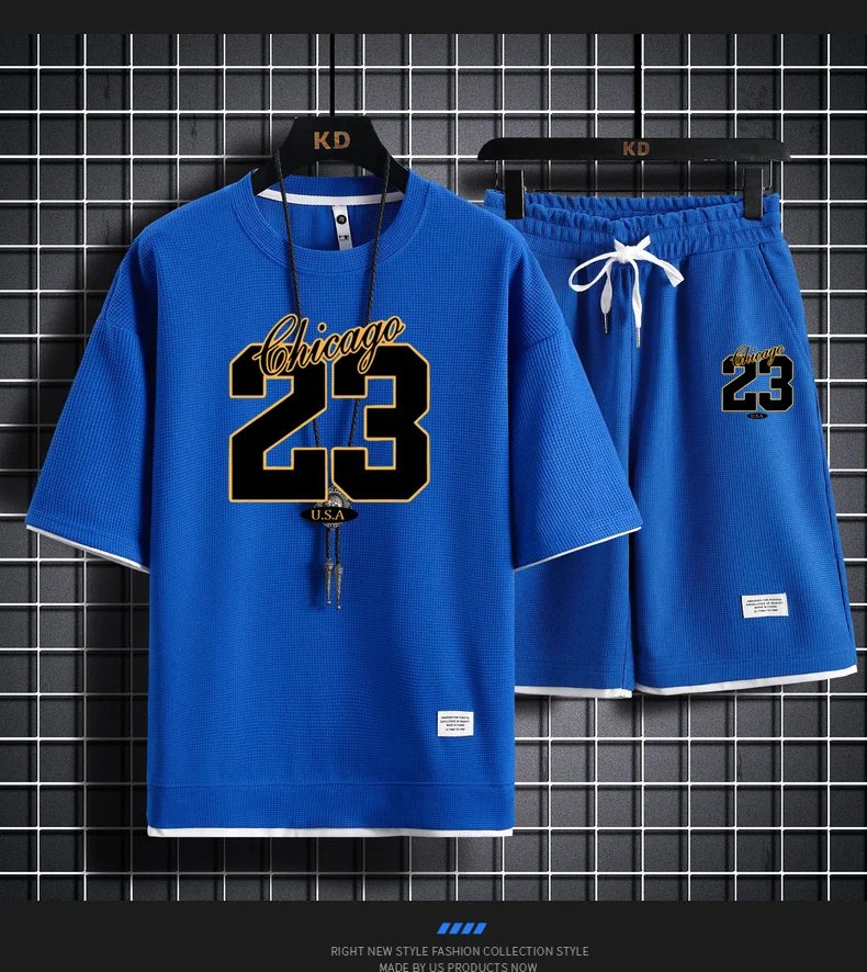 High Quality Men's Korea Comfortable and Summer Fashion Print Sports Suit Fitness Jogging Daily Casual Wear Beach Shorts Set High Quality Men's Korea Comfortable and Summer Fashion Print Sports Suit Fitness Jogging Daily Casual Wear Beach Shorts Set