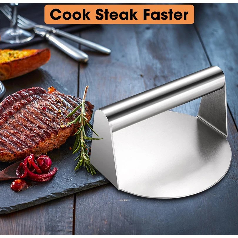 Stainless Steel Smash Burger Press Dropshipping Meat Masher Circular Meat Press Mold for Deli Meats Kitchen Accessories
