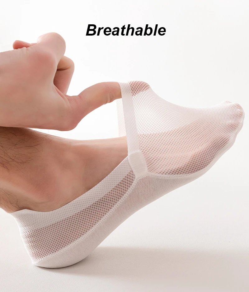 3Pair / Lot Men Boat Socks Fashion Summer Thin Invisible Sock Breathable Soft Casual Sox High Quality Elastic Mesh Sokken Meias