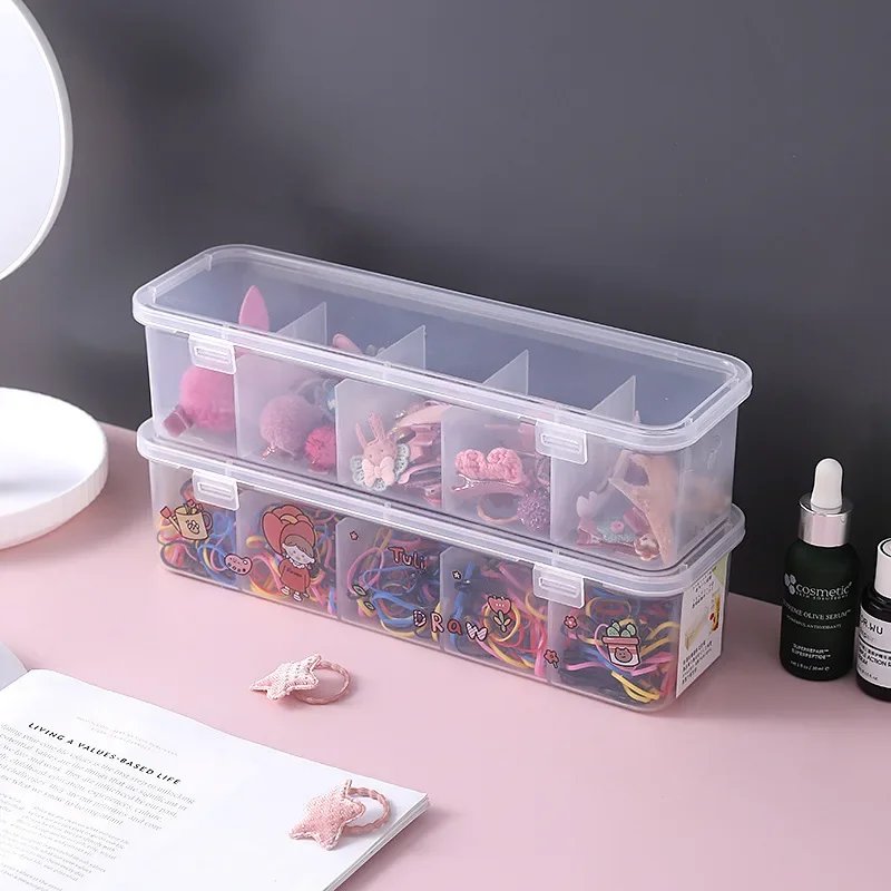 Transparent Data Cable Organizer Case Classification Dustproof Card Organizer with Lid Clutter Collection Box for Office Home