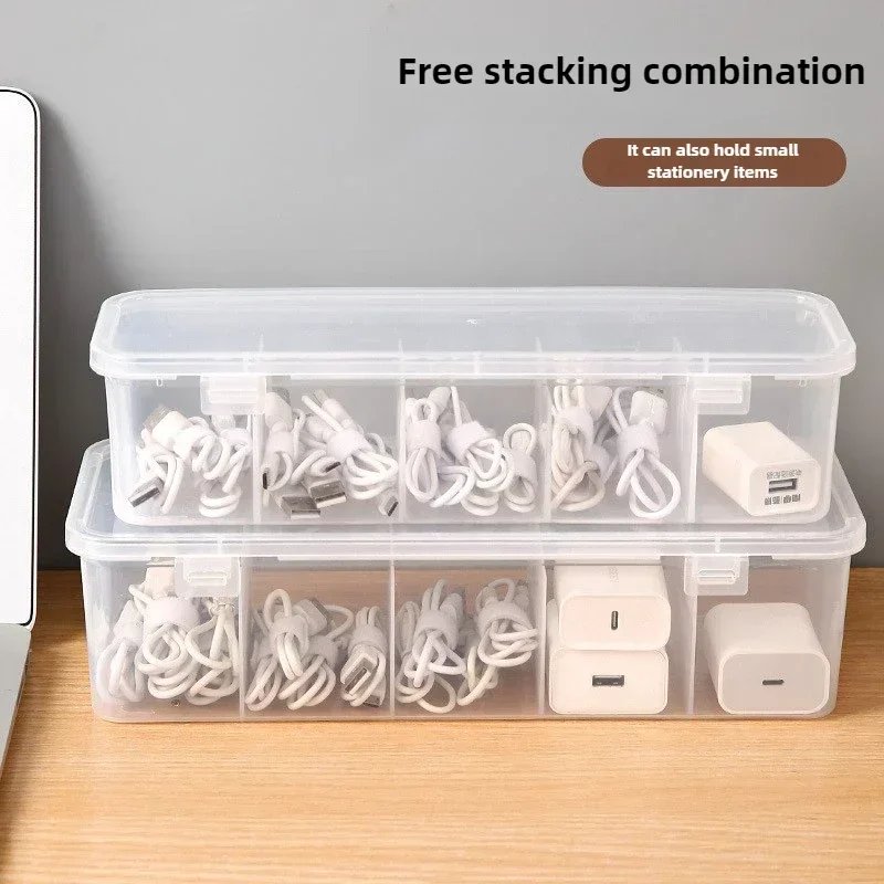 Transparent Data Cable Organizer Box