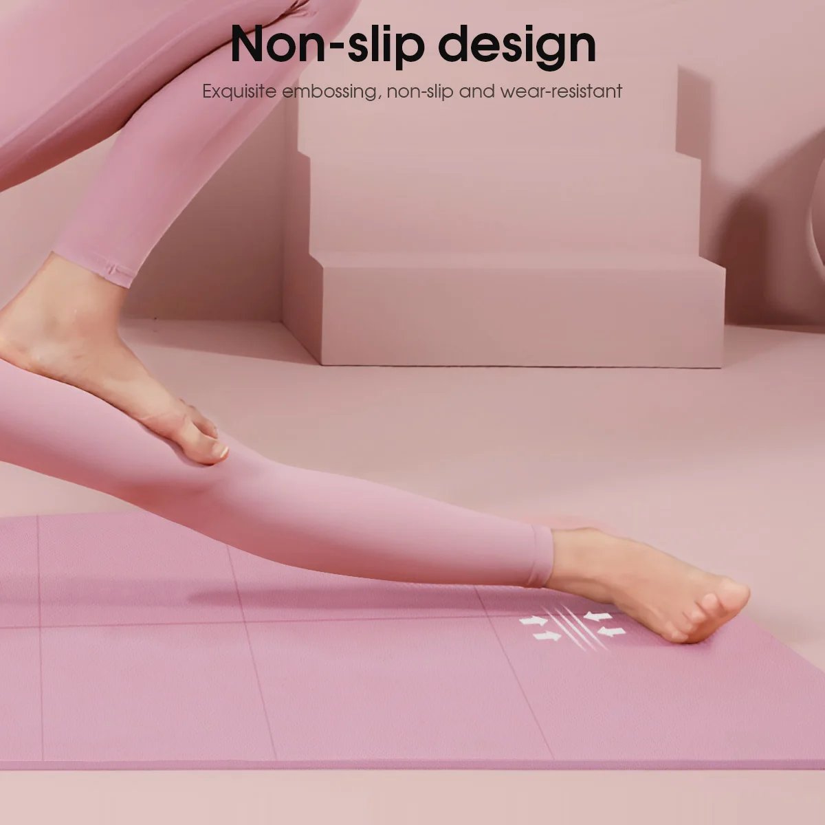Yoga Mat Pilates Fitness Mat 3/4/6mm Thicknes Non Slip Yoga Cushion Travel Fitness Exercise Pad for Women Home Gym Floor Workout
