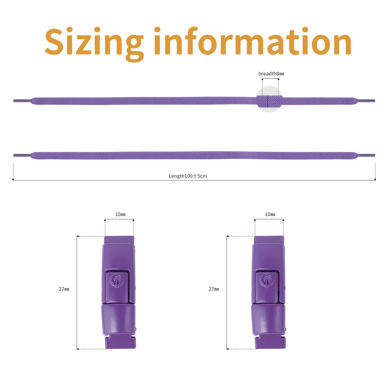 2Pairs Without Ties Elastic Laces No Tie Shoe Laces Press Lock Shoelaces Sneaker Kids Adult 8MM Widened Flat Shoelace for Shoes