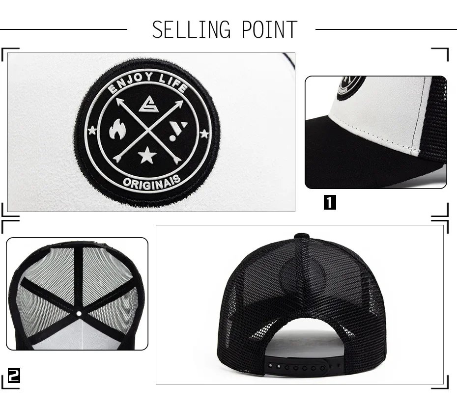 Summer Mesh Baseball Cap Women Men Snapback Hat Casual Breathable Letter Icon Unisex Hip Hop Trucker Caps Outdoor Sports Dad Hat
