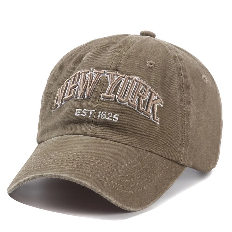 2025 New York Washed Cotton Cap For Men Women Gorras Snapback Caps Baseball Caps Sun protection Casquette Dad Hat Outdoors Cap