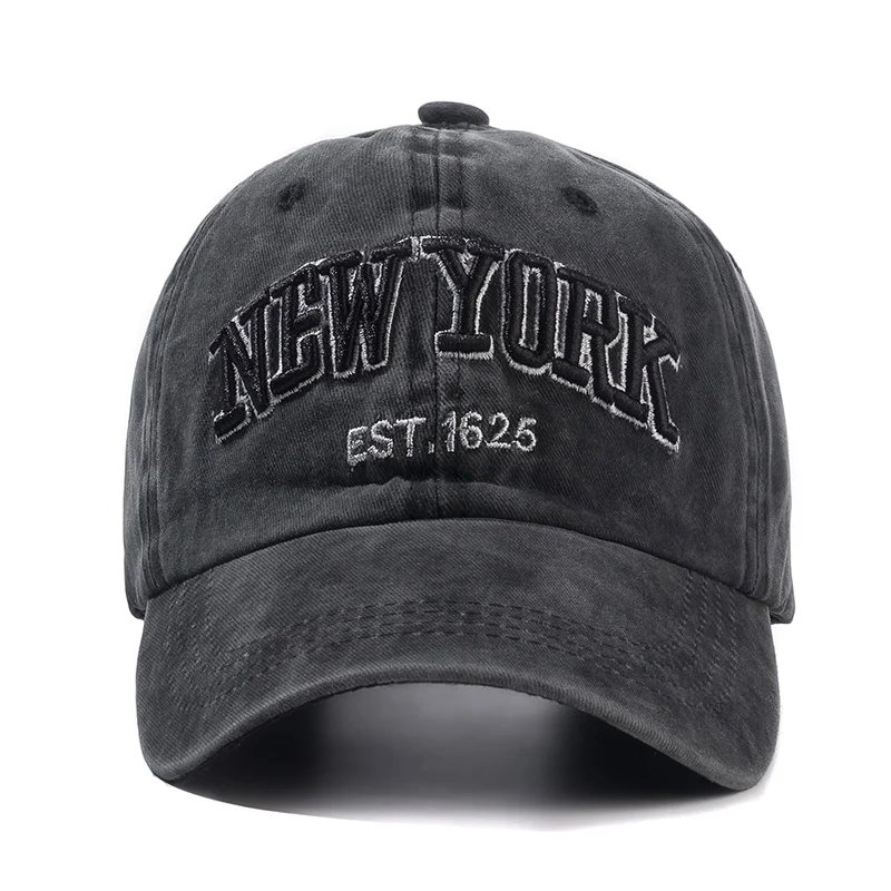 2025 New York Washed Cotton Cap For Men Women Gorras Snapback Caps Baseball Caps Sun protection Casquette Dad Hat Outdoors Cap