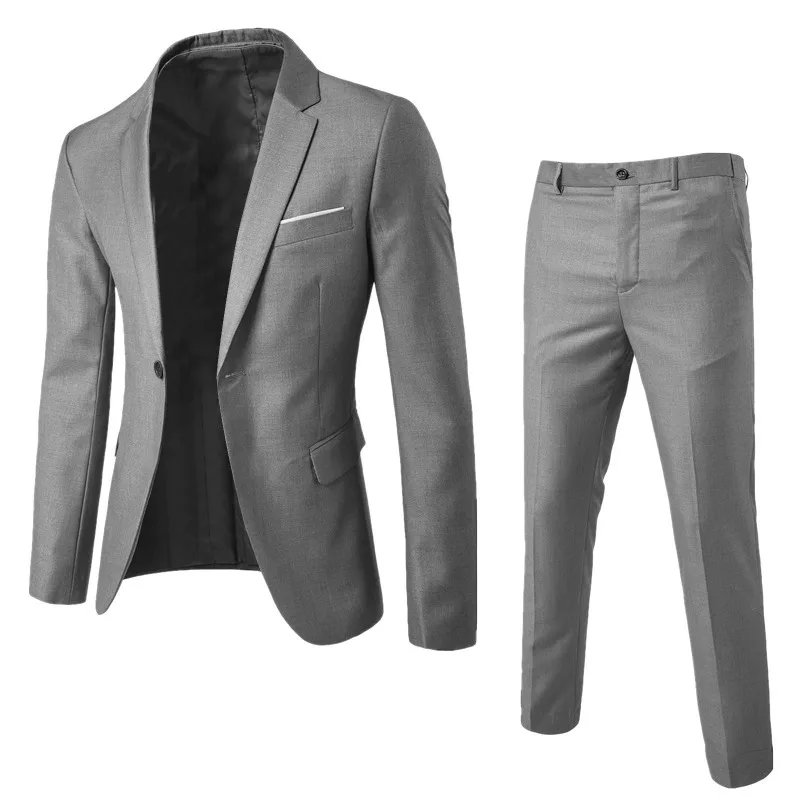 one button-grey