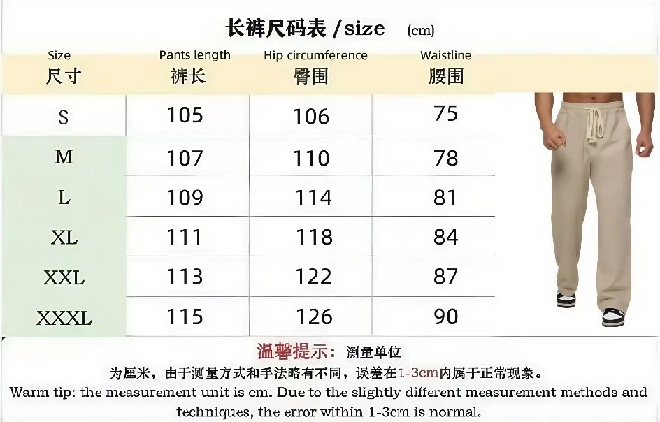 2025 New Men's Cotton and Linen Casual Pants Simple and Comfortable Straight Leg Pants Waist Drawstring Plus Size Looser