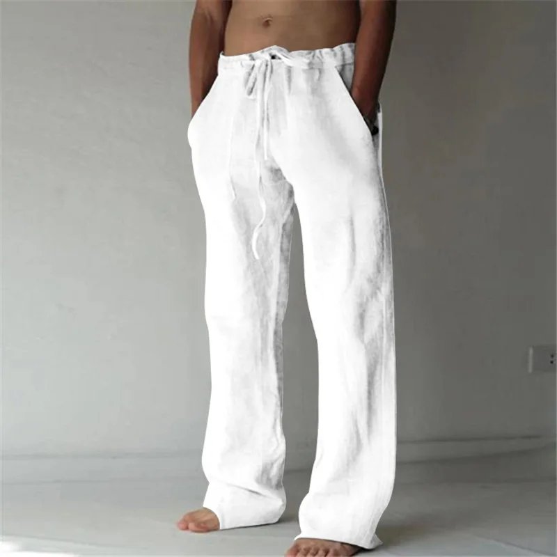 Men's Cotton Linen Long Summer Pants