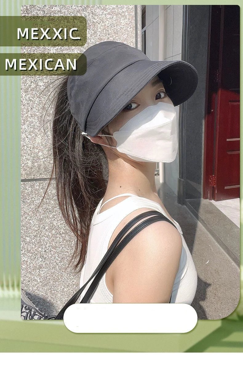 Quick Dry Hat Summer Empty Cap Women's Upgrade Can Hang Mask Outdoor Visor Thin Quick Dry Sunscreen Hat