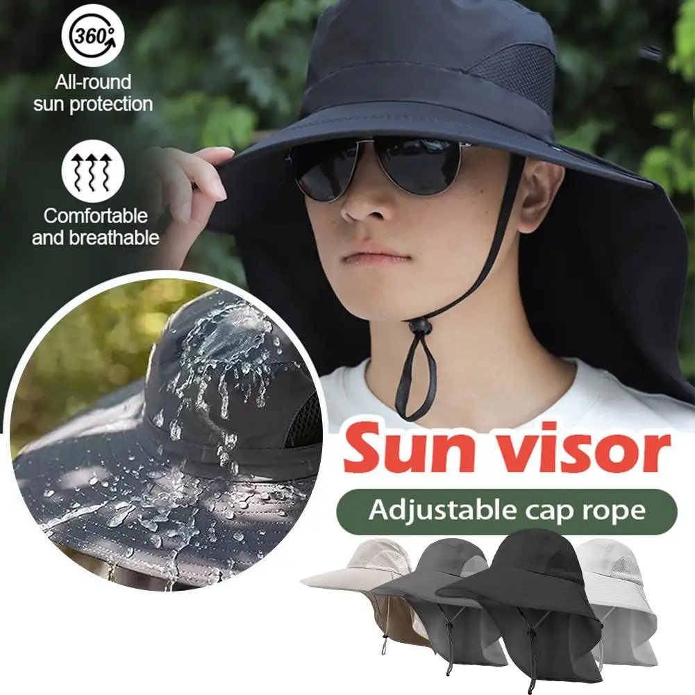 Wide Brim Sun Hat with Neck Flap for men women Adjustable Outdoor 50+UPF Protection Safari Cap Hiking Fishing Hat Wide Brim Sun Hat with Neck Flap for men women Adjustable Outdoor 50+UPF Protection Safari Cap Hiking Fishing Hat