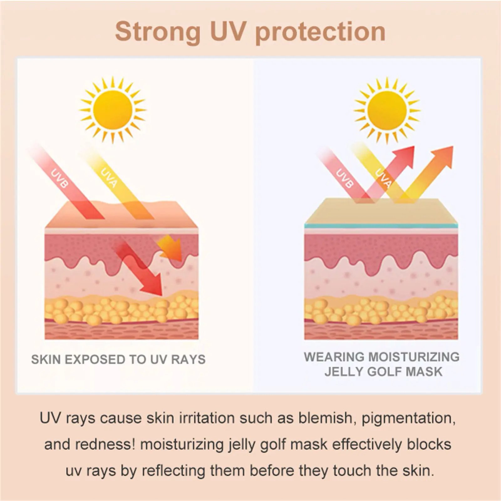 5/10 Pairs Sunscreen Face Patches Golf Sunscreen Anti-Sweat Moisturizing Sun Protection Stickers for Summer Outdoor Activities