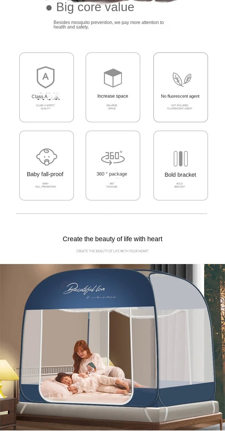 New Mosquito Net, No Installation Required, No Bracket, Integrated Summer Mosquito Net, Room Decoration, Room Decoration, Cheap New Mosquito Net, No Installation Required, No Bracket, Integrated Summer Mosquito Net, Room Decoration, Room Decoration, Cheap