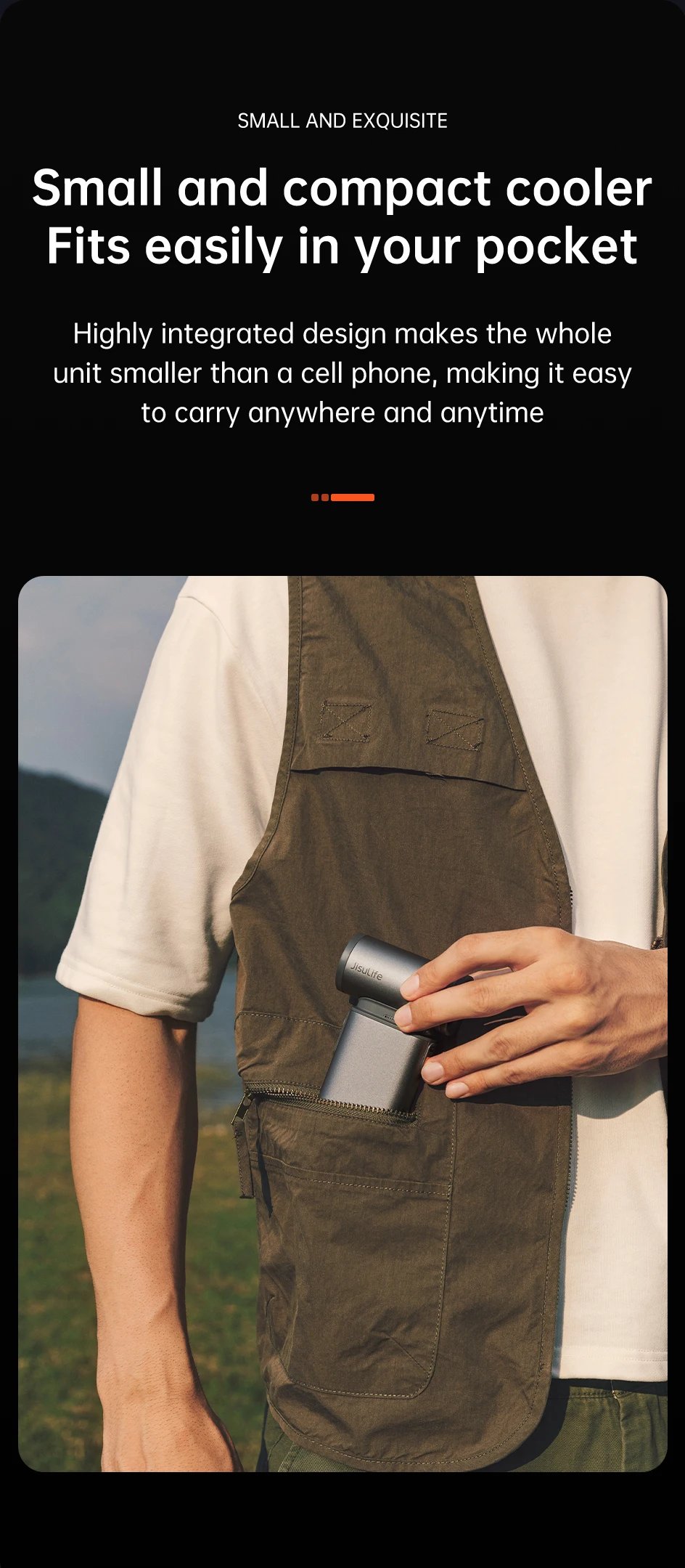JISULIFE Portable Turbo Handheld Fan, 100 Winds Speeds Adjustable, 9000 mAh Rechargeable Battery, LED Display, Outdoor Camping